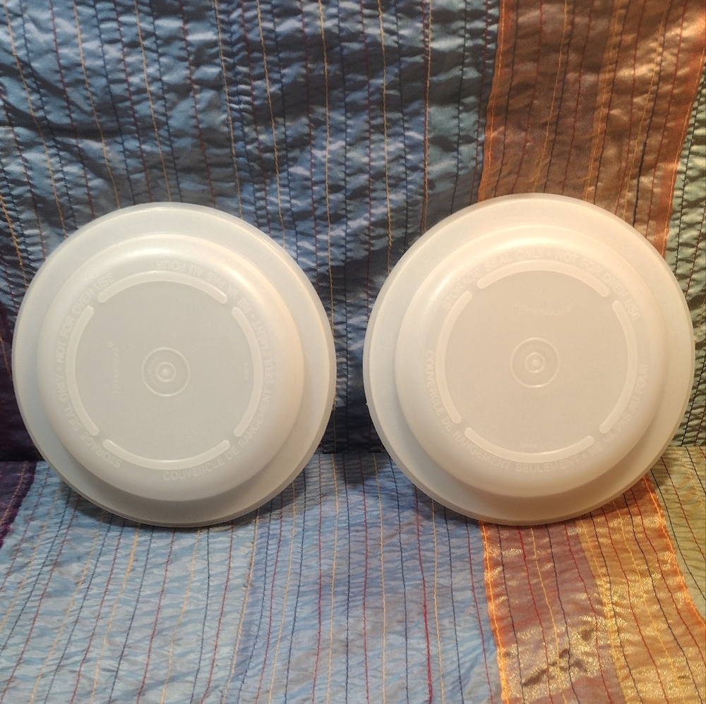 Set of 2 Tupperware Replacement Lids 1556-2 and 1556-4